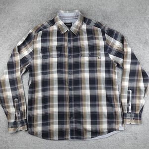 Marmot Shirt Mens Large Brown Plaid Flannel Button up Outdoor Work Lightweight